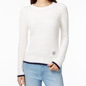 Tommy Hilfiger Cotton Cable-Knit Sweater Ivory